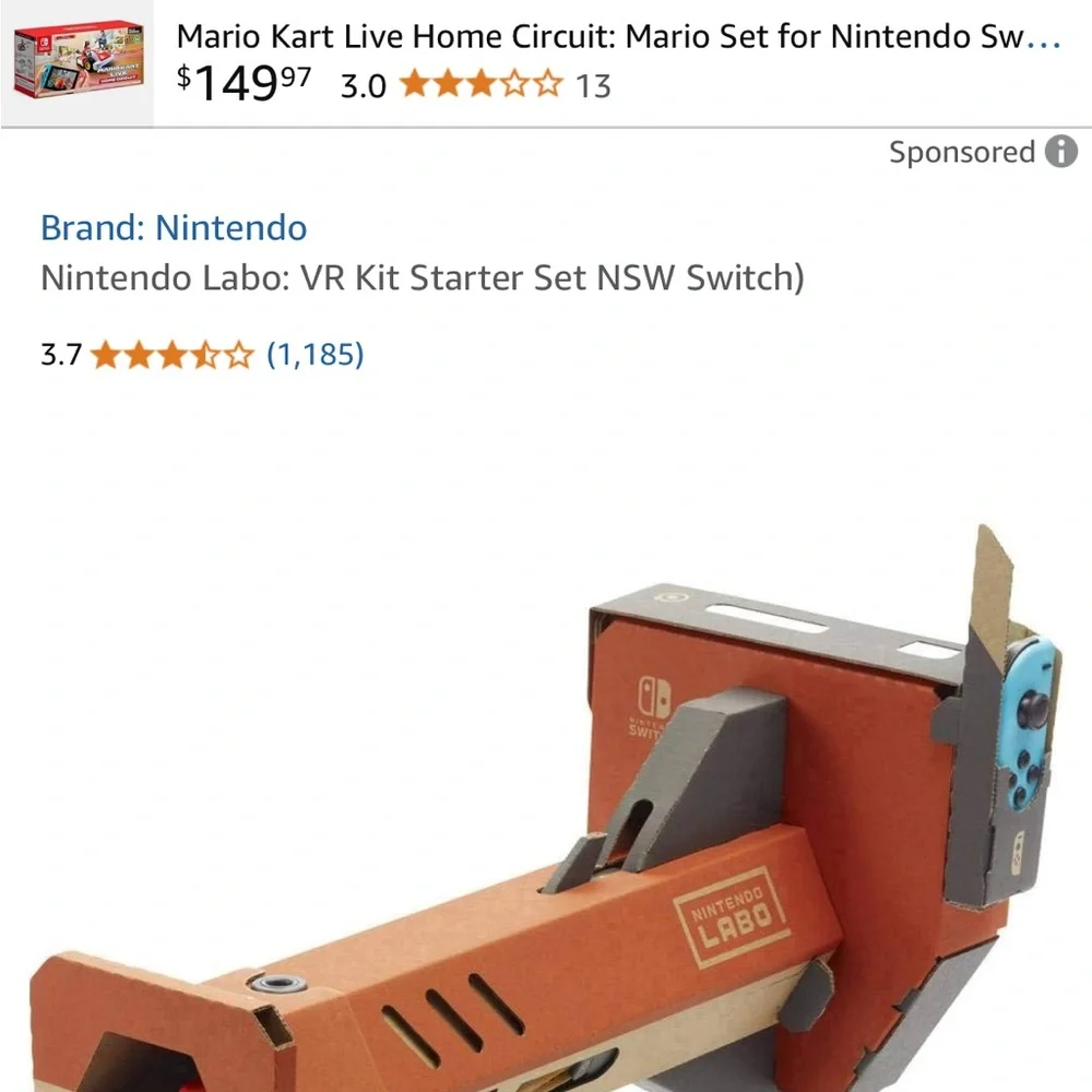 Nintendo Labo VR Starter Set and blaster kit